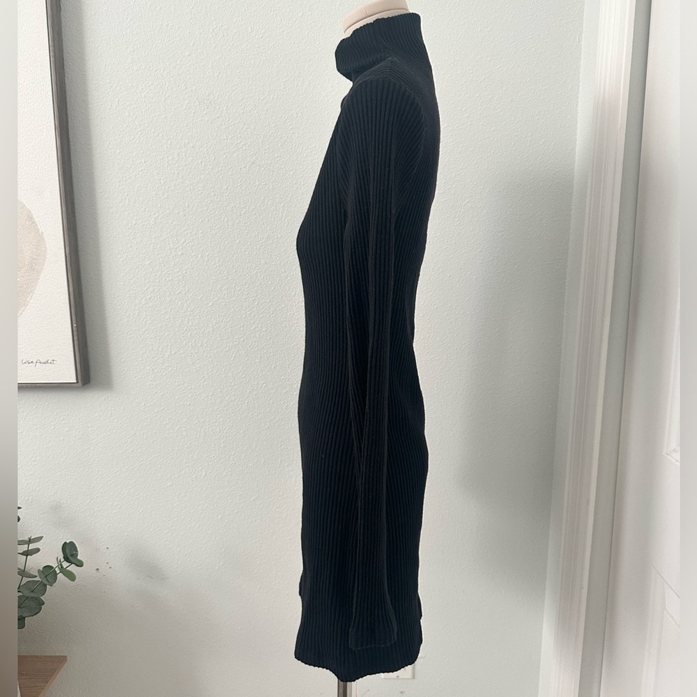 ASOS Black Ribbed Mini Dress - Picture 7 of 8